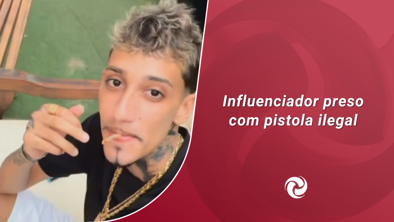 Influenciador preso com pistola ilegal