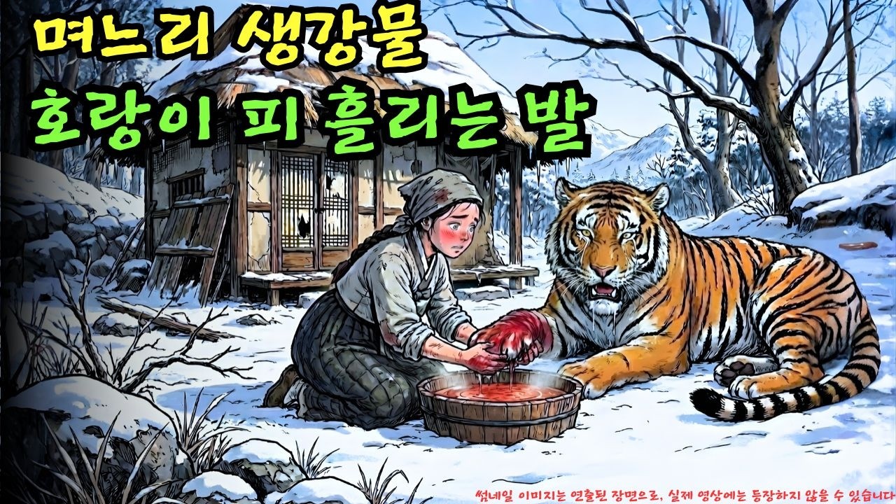 👉 며느리가 눈보라가 지나간 뒤 몰래 뜨거운 생강물을 끓여 산의 왕의 피 흘리는 발을 담가 주었다… 이 행동은 위험한 것일까? | 야담 |옛날이야기 |민담 |전설 | 설화
