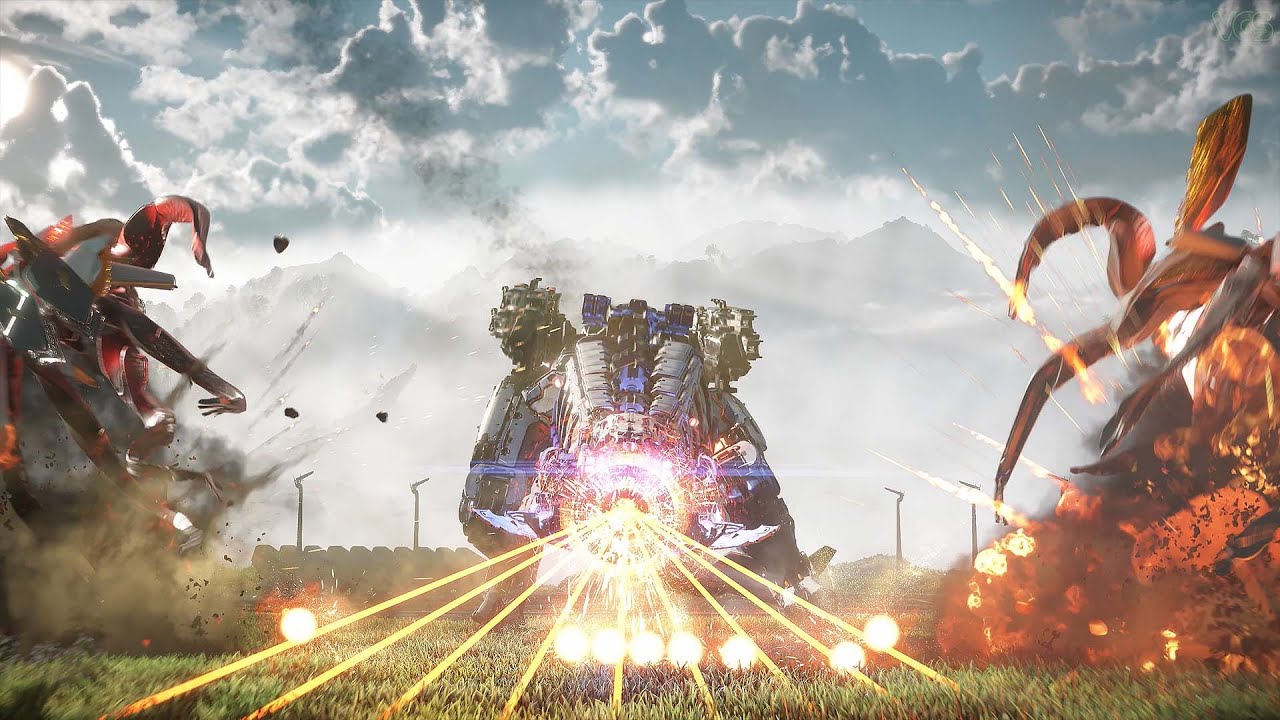 Horizon Forbidden West - MASSIVE MACHINE BATTLE - Dinosaur Robots vs Modern Day Specter Drones