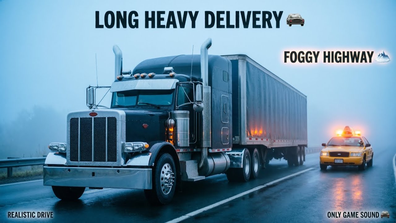 Foggy Highway Drive 😱 Long Heavy Delivery | Only Game Sound