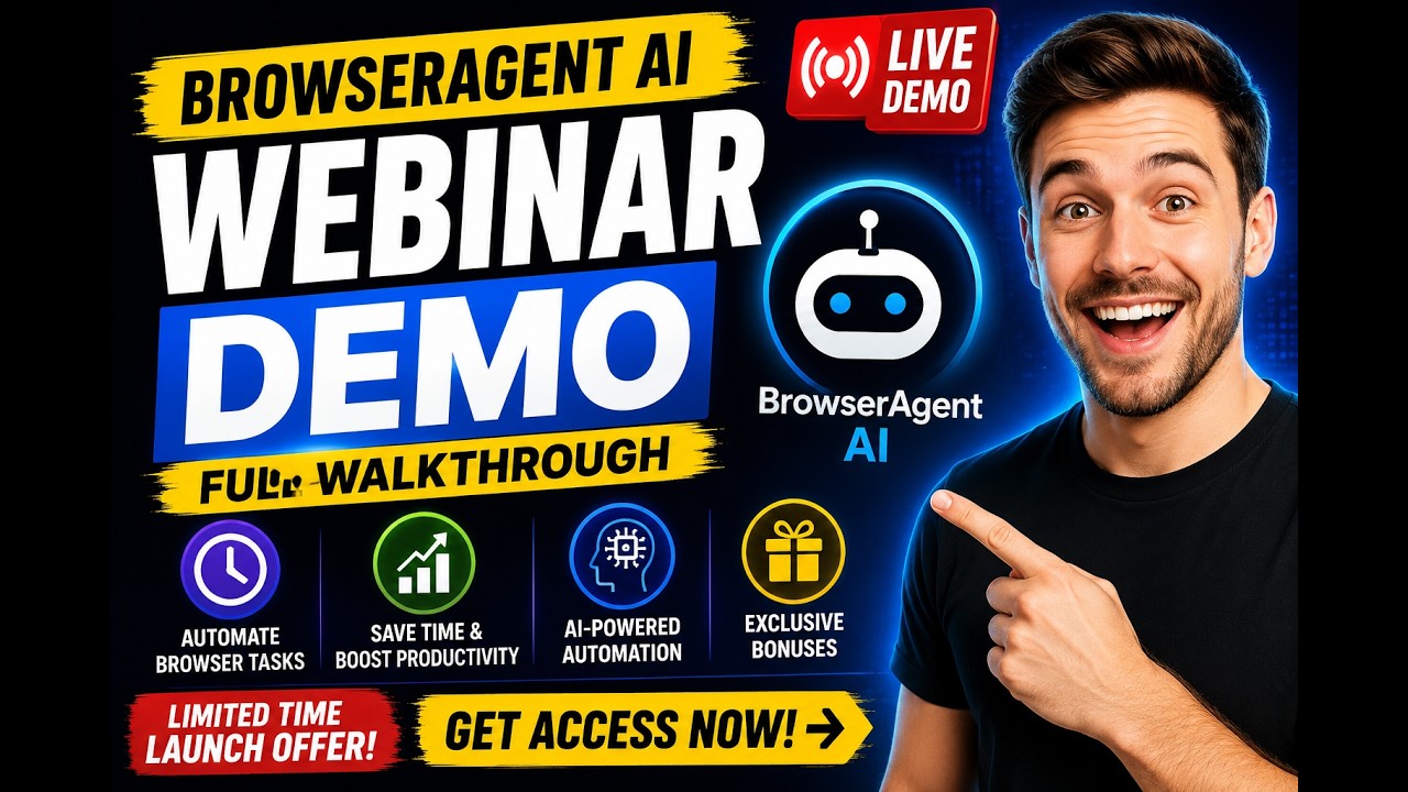 🔥 BrowserAgent AI Webinar 2026 | Live Demo, Full Walkthrough & Exclusive Bonuses