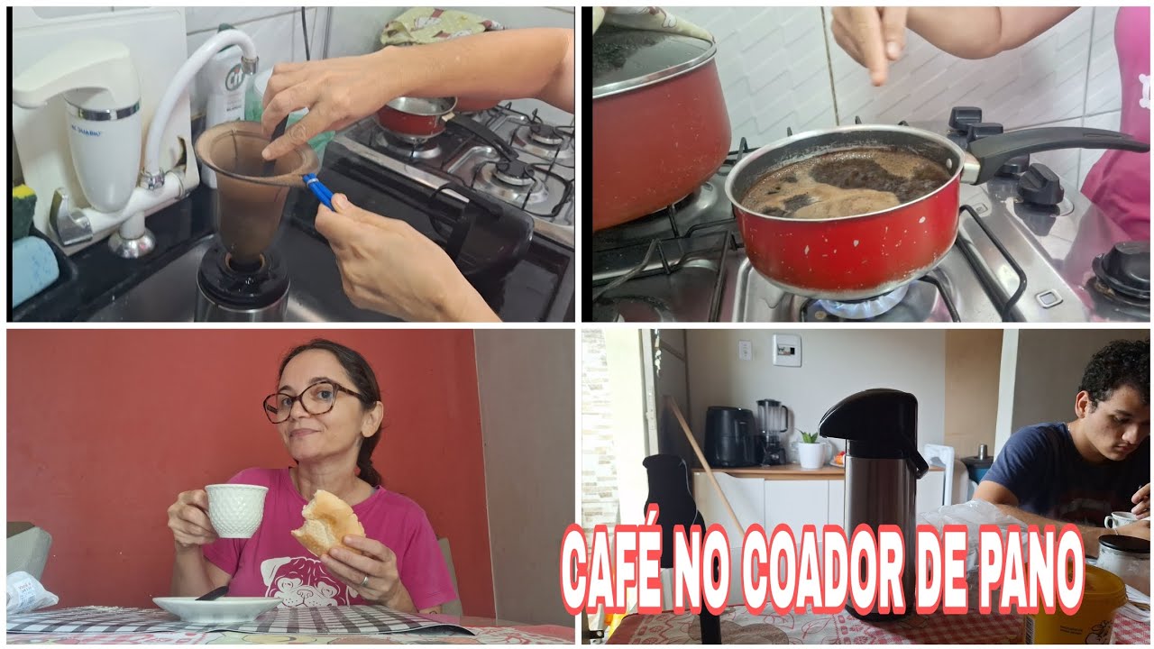 APRENDA A FAZER UM DELICIOSO CAFÉ COM COADOR DE PANO 