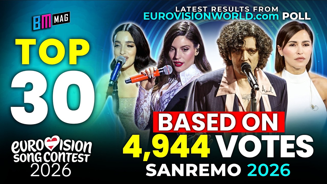 TOP 30 by 4,944 Votes - Sanremo 2026 - Italy's National Selection for Eurovision 2026
