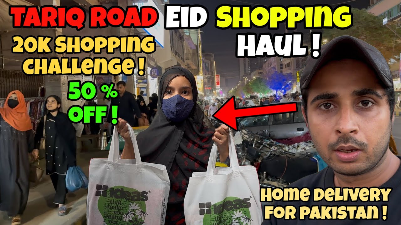 Eid Shopping Vlog 😍 | Tariq Road Karachi | 20K Shopping Challenge 🛍️ | Eid Shopping Under Budget !