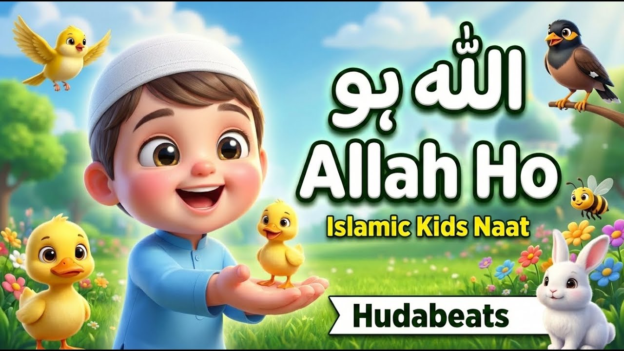 Allah Ho Allah Ho | Islamic Kids Naat | Cute 3D Cartoon Muslim Song for Toddlers & Children