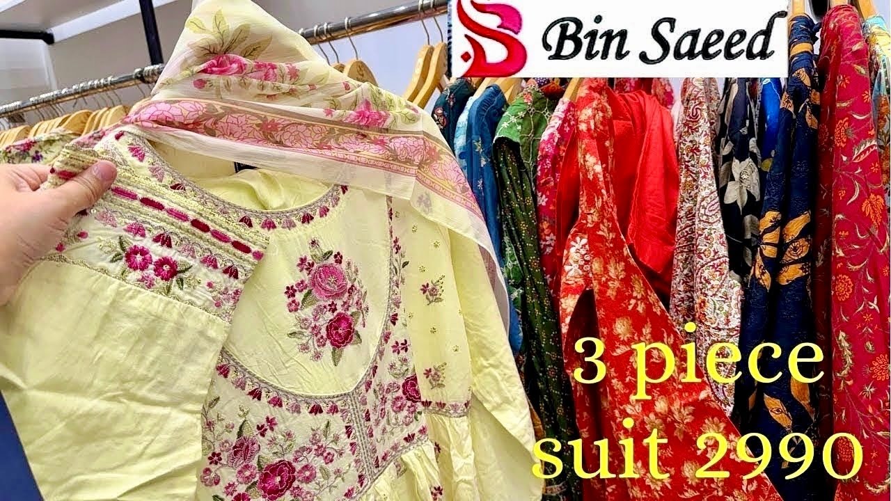 Bin Saeed 3 peice Suit 2990 only♥️Bin Saeed New Collection 2026♥️Binsaeed Sale Price 