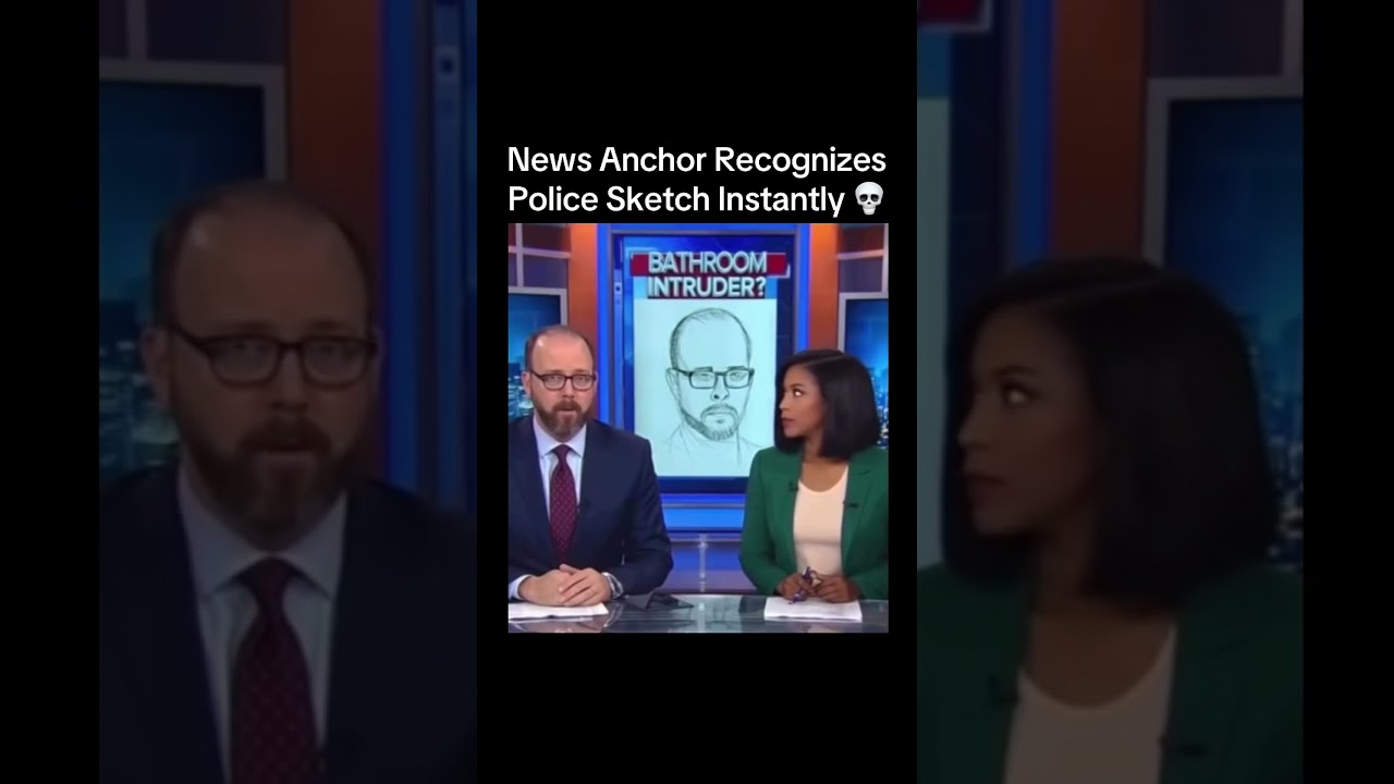 When The Police Sketch Hits The Screen And The Co-Anchor Finds Out 😱 #BreakingNews 📰