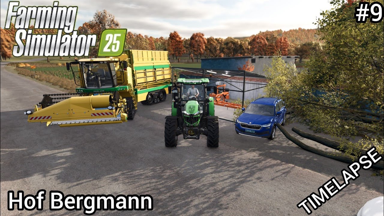 BUILDING SAWMILL WOOD, TRANSFER THE WOOD IN SAWMILL! [ Animals in Hof Bergmann] PART 9