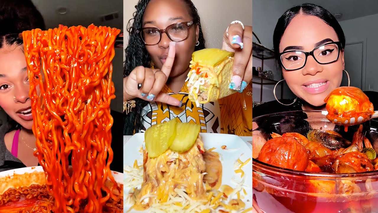 YUMMY Foods Mukbang | 2x Buldak, Wingstop, Tacos, Egg Boil, and More TikTok Eats!