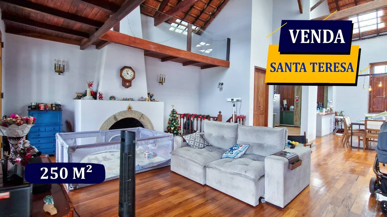 SANTA TERESA RUA DO ORIENTE SENSACIONAL CASARÃO HISTÓRICO 250M² SEMI REFORMADA 4 QUARTOS 2 VAGAS