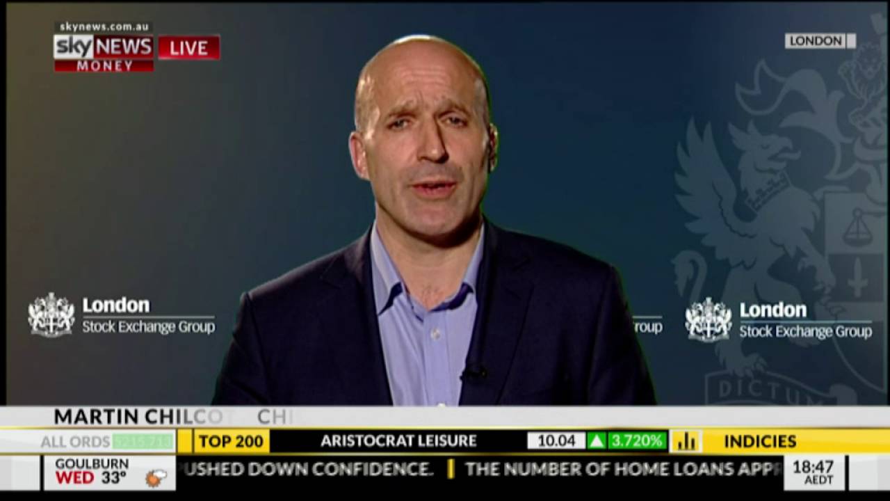 Sky News Business Channel Live TV interview with Martin Chilcott
