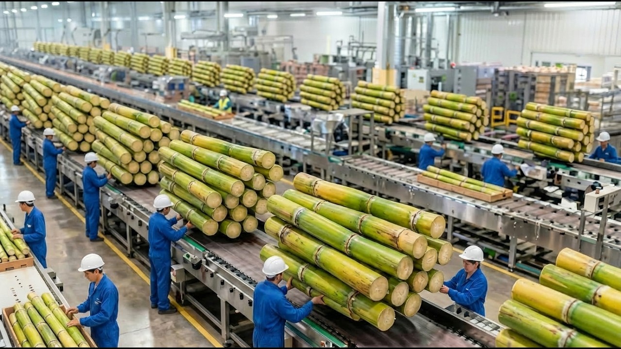 Inside a Sugar Factory | How Fresh Sugarcane Becomes Shiny Crystal Sugar (Full Process) ✅