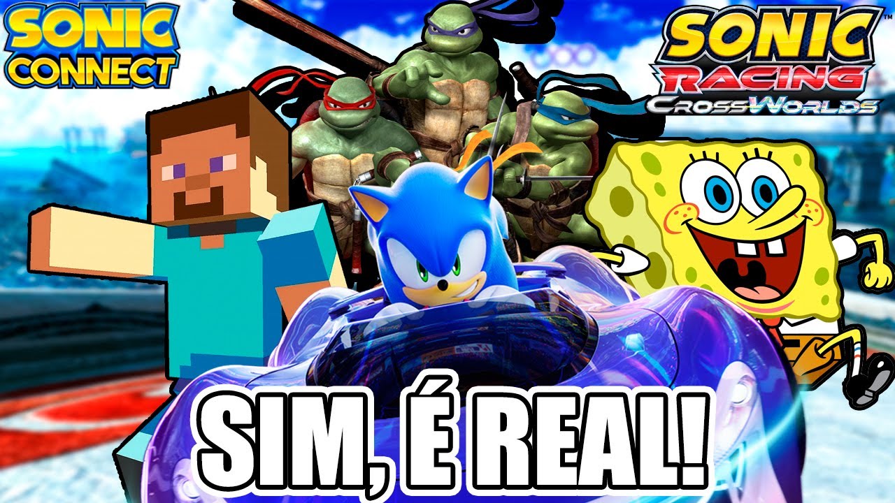 MINECRAFT? BOB ESPONJA? AVATAR AANG E MAIS ! VEJA TODOS OS VAZAMENTOS DO SONIC RACING CROSSWORLDS !