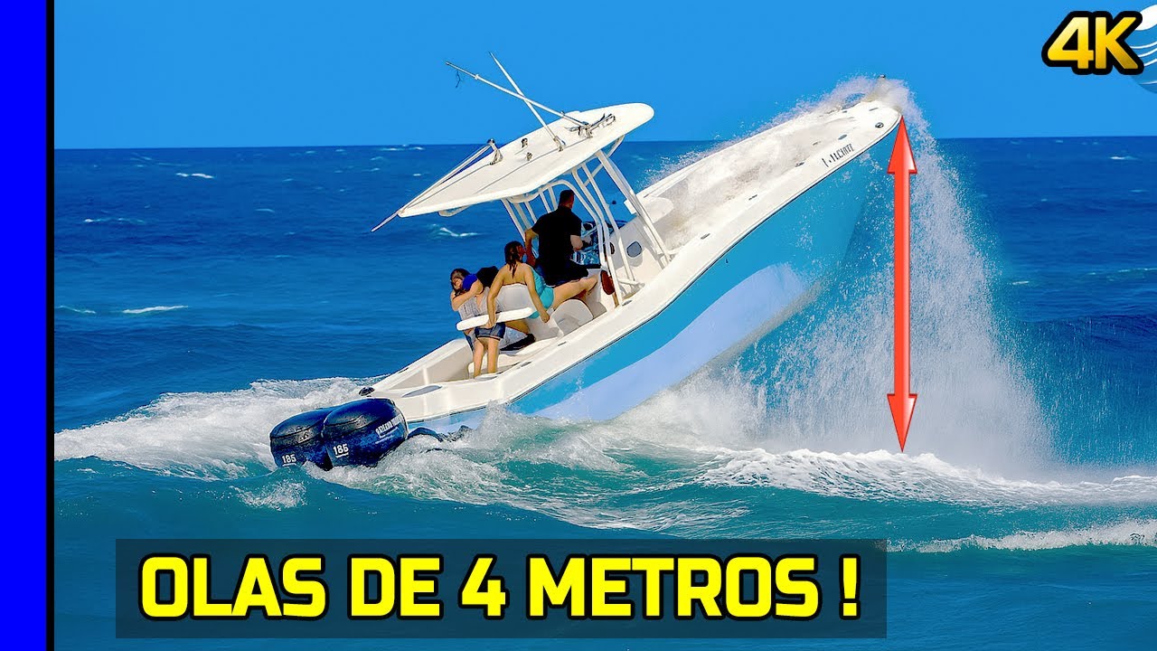 🔵Lanchas SALTANDO OLAS GRANDES con MAR PICADO 🌊🌊