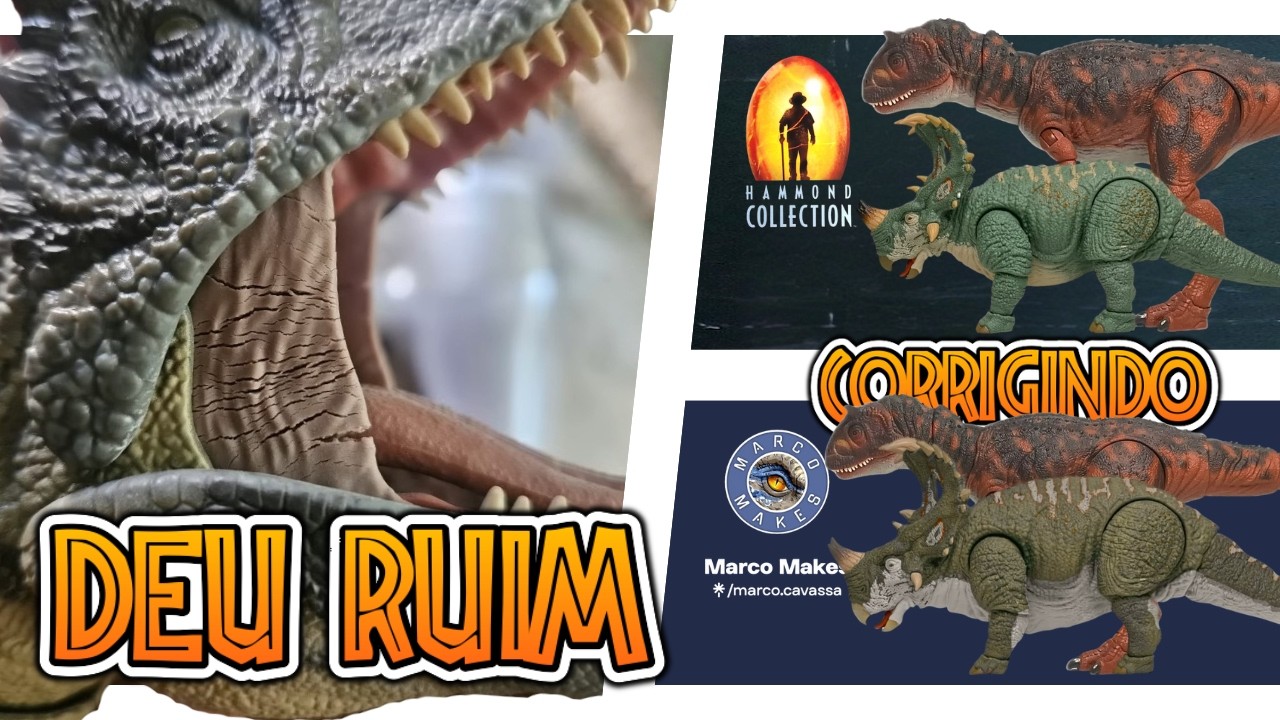 MÁS NOTÍCIAS!! QUEDA DE QUALIDADE DA COLEÇÃO HAMMOND COLLECTION!! #jurassicworld #dinosaur #mattel