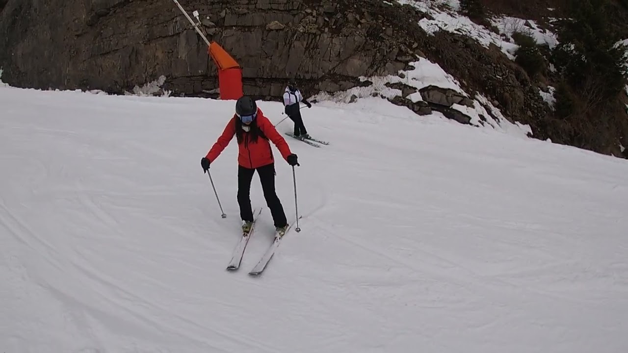 Flaine - Dag 5 - #3 Blauwe piste oefenen met Zohra