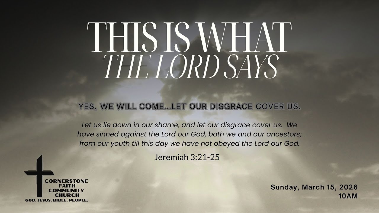 Sunday Gathering 3-15-2026