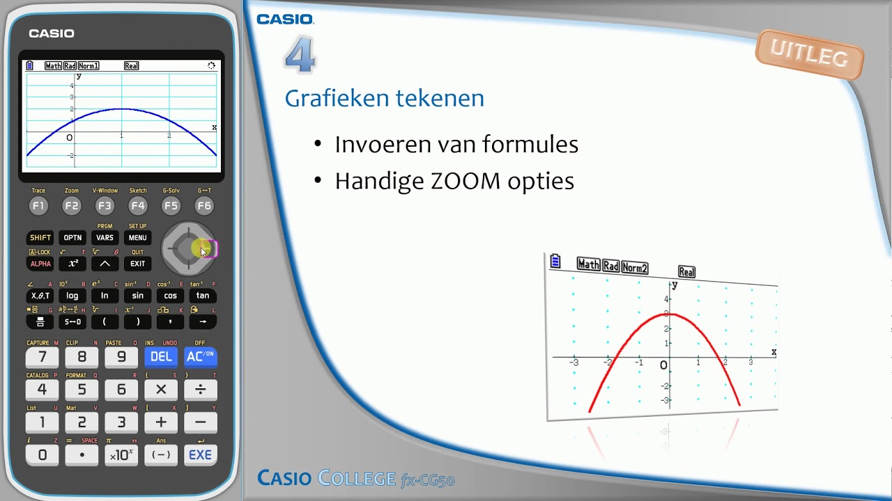 Casio fx-CG50 - Video 4   Grafieken tekenen