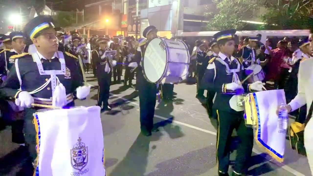 St. Peter&rsquo;s College Western Band🥁 parade St.Mary&rsquo;s Church feast Matara