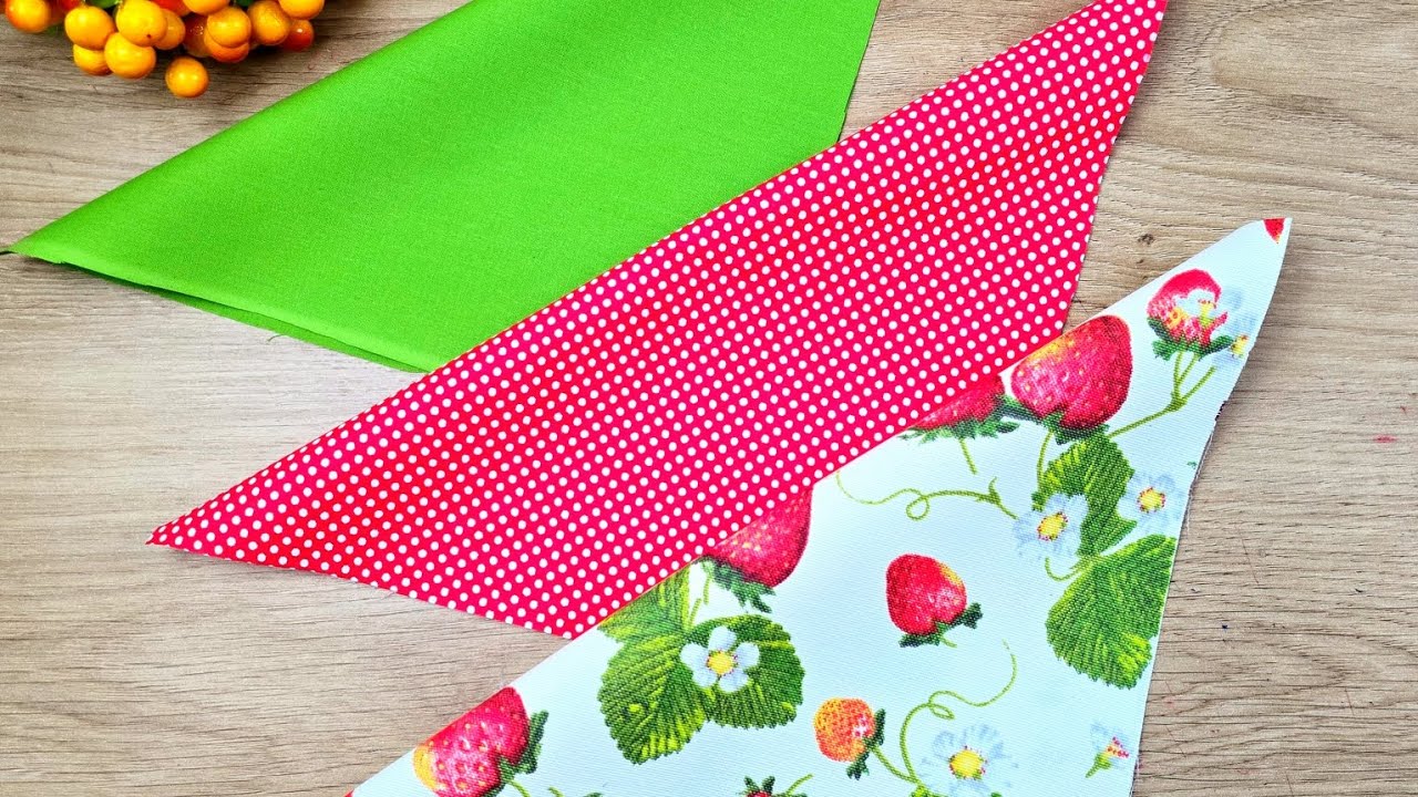 🤩Awesome hanficraft making video tutorial with 3 pieces square fabrics