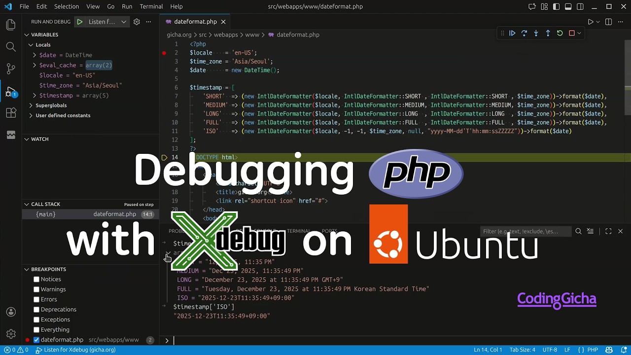 Debugging PHP with Xdebug on Ubuntu