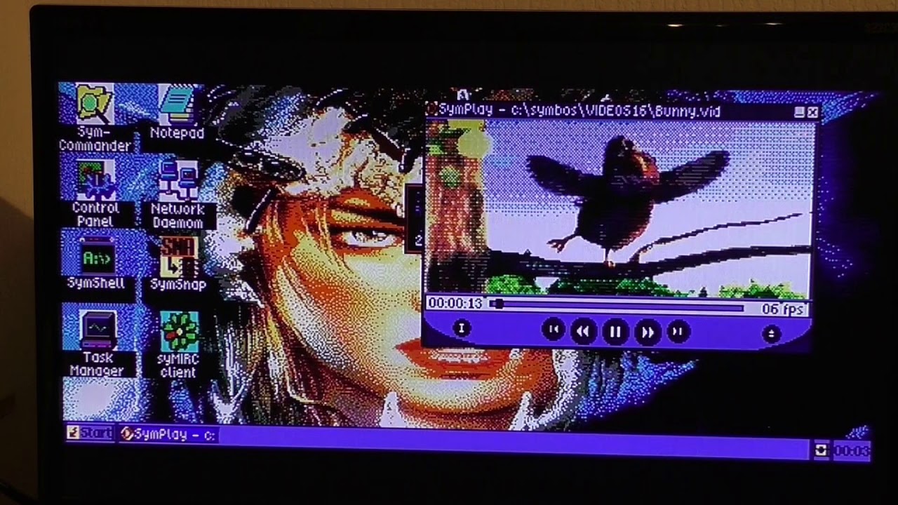 SymbOS on an Amstrad CPC with V9990 graphic card
