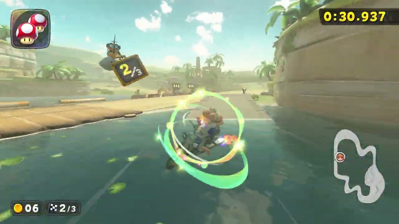 Desert Hills - 1:32.336 - Cole (Mario Kart World world record)