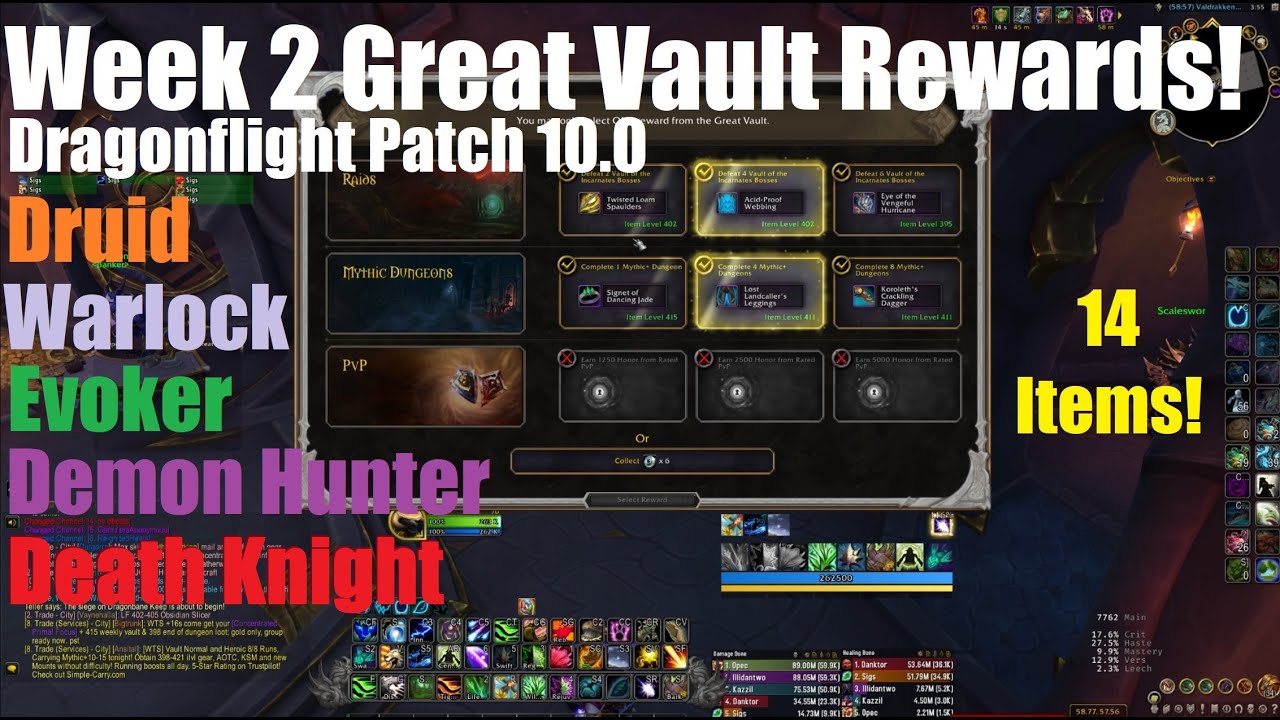 Week 2 Great Vault Rewards! World of Warcraft Dragonflight Patch 10.0