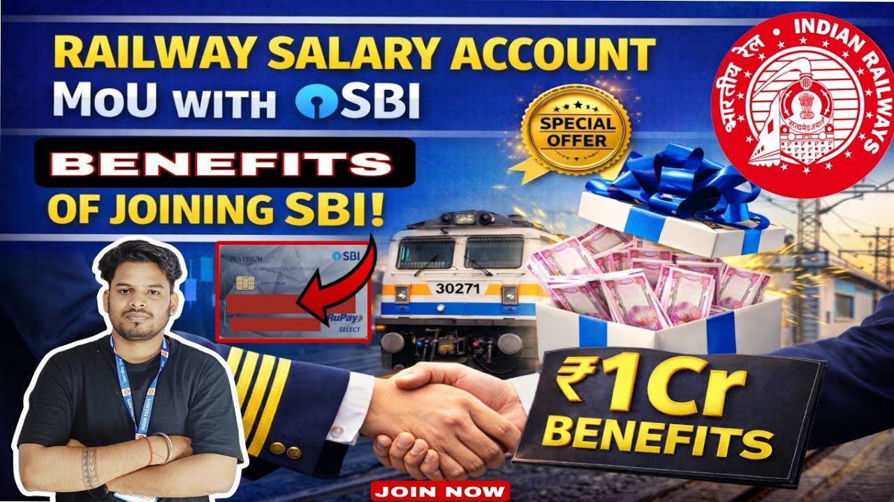 RAILWAY SALARY ACCOUNT SBI🔥🔥/1 CR+ BENEFITS/OPEN NOW #rrbje #alp #sbi #kunal #railway #rsp #salary 