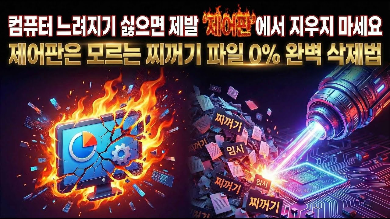 컴퓨터 느려지기 싫으면 제발 제어판에서 지우지 마세요!! 제어판은 모르는 찌거기 파일 0% 완벽 삭제법