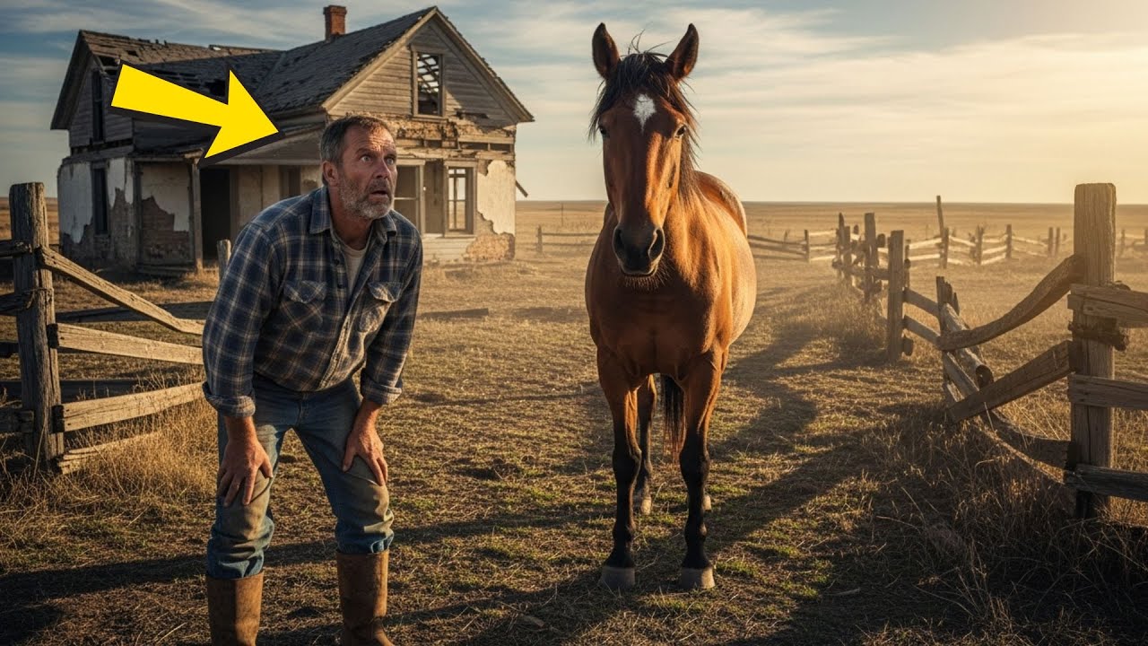 GRANJERO COMPRA UN TERRENO OLVIDADO CON CASA EN RUINAS — LA LLEGADA DE UN CABALLO CAMBIA SU HISTORIA
