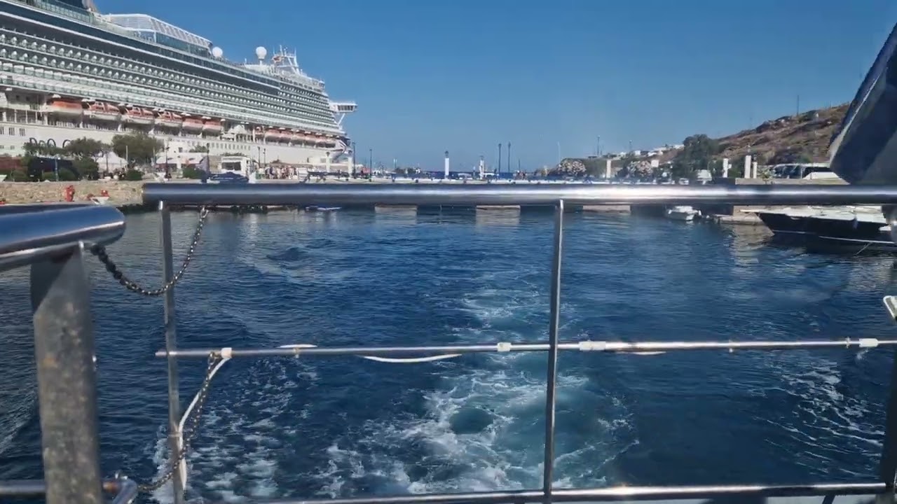mykonos sea bus from p&o Azura #travel #cruise