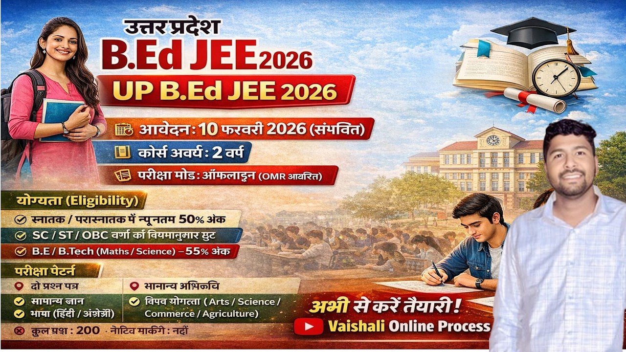UP B.Ed JEE 2026 Latest Update | Online Form, Date, Eligibility पूरी जानकारी🔥UP B.Ed JEE 2026