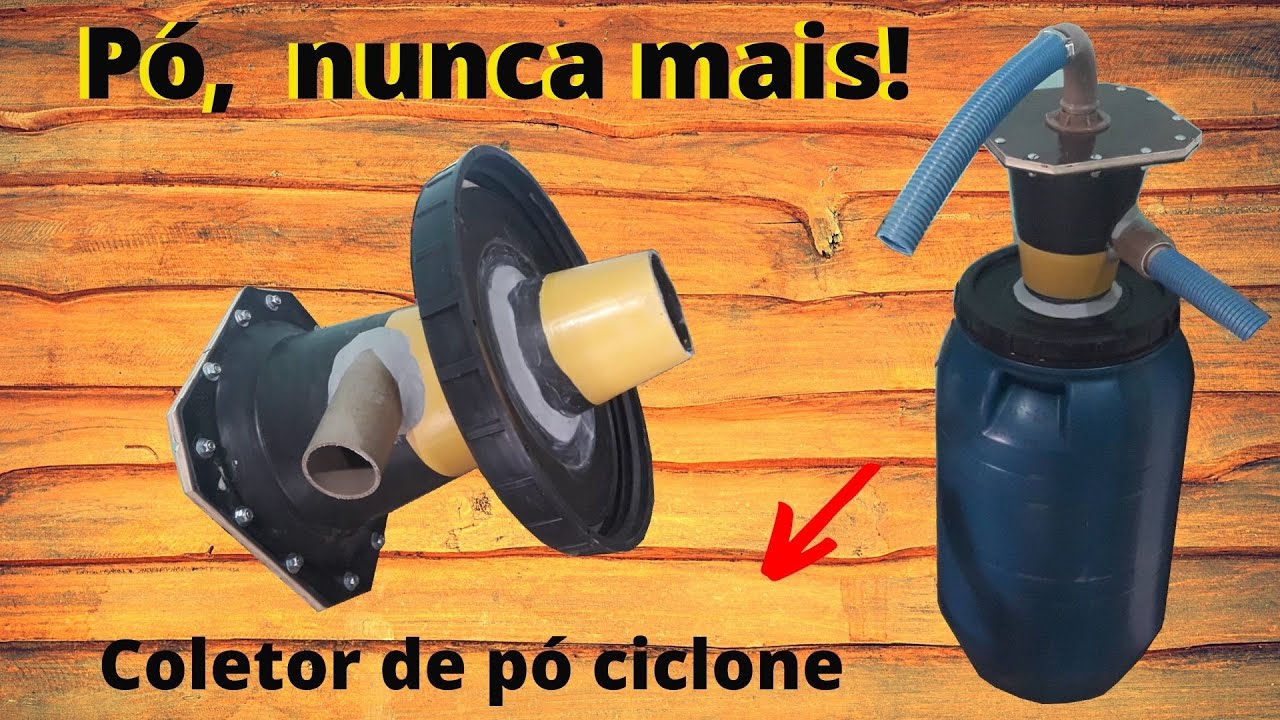 Coletor de pó artesanal tipo Ciclone para aspiradores