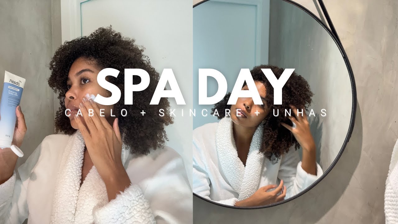 SPA DAY COMPLETO EM CASA - cabelo | skincare | unhas | rotina de auto cuidado 