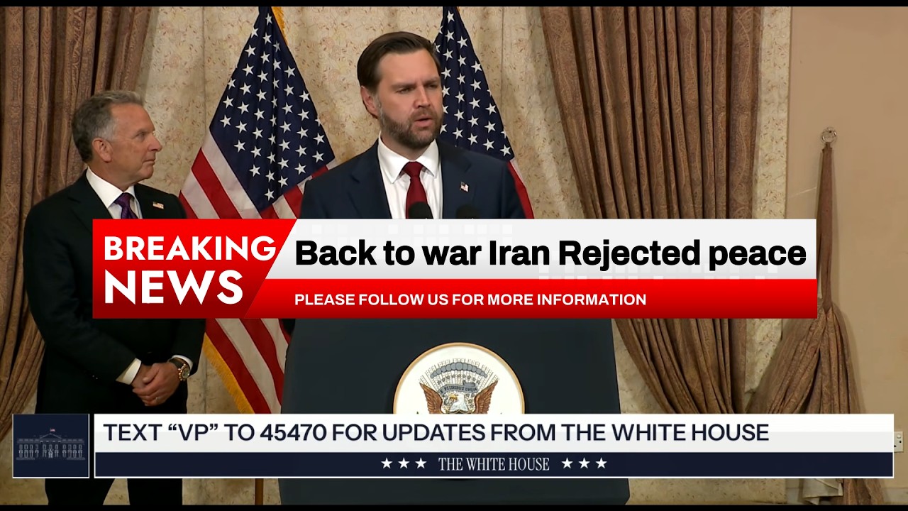 JD Vance Back to war negotiation with Iran, failed