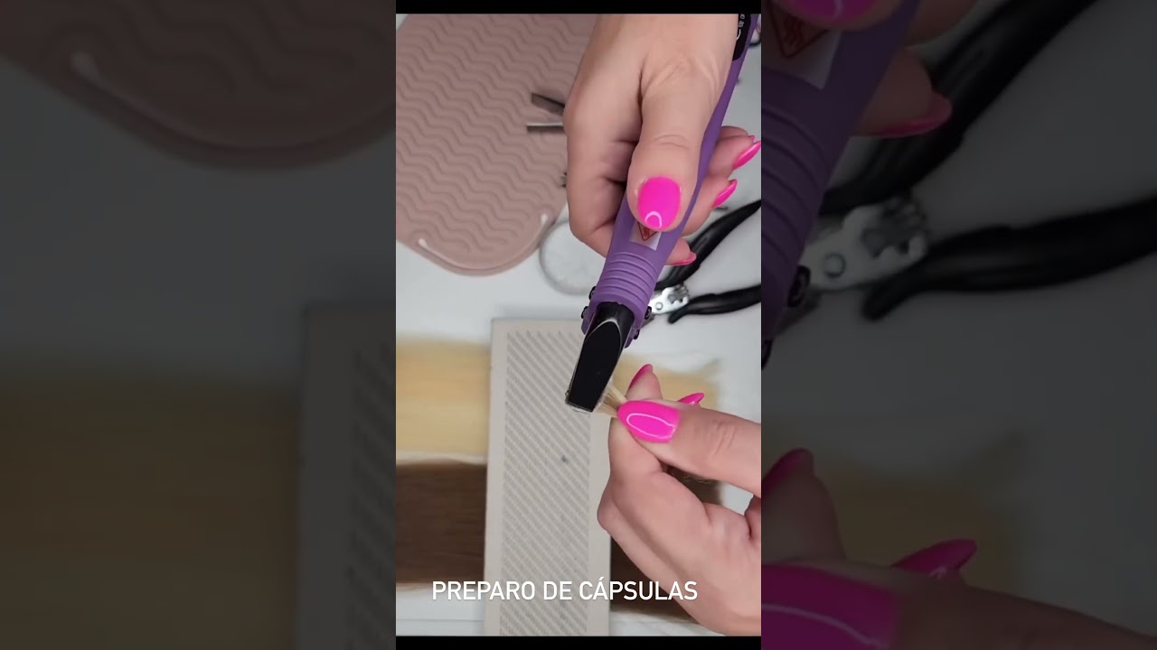Passo a passo de como preparamos cabelos mesclados para confec&ccedil;&atilde;o de c&aacute;psulas de queratina