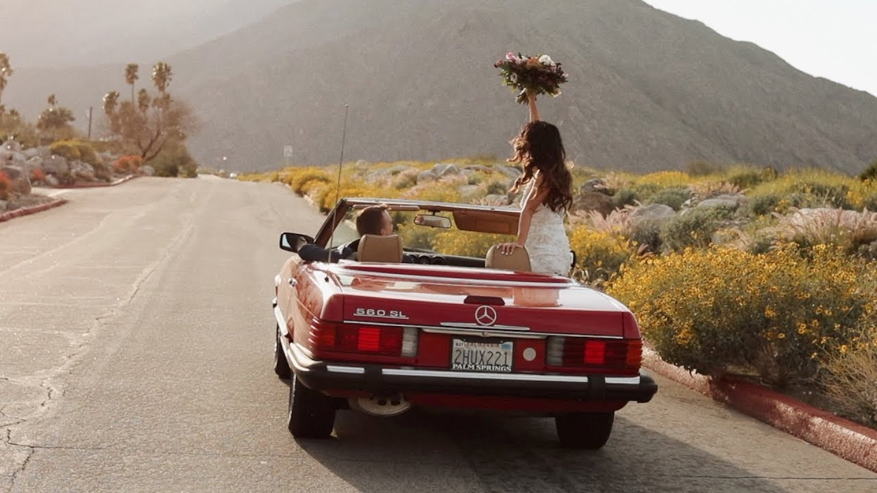 They Had a Dreamy Palm Springs Wedding (They Drove a Vintage Mercedes!!) / Sheena + Matthew