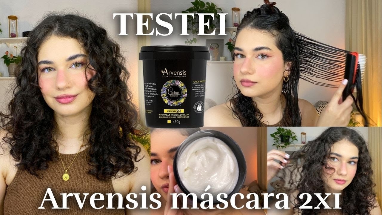 testei máscara 2x1 da Arvensis na finalização 🤍 cabelo ondulado/cacheado