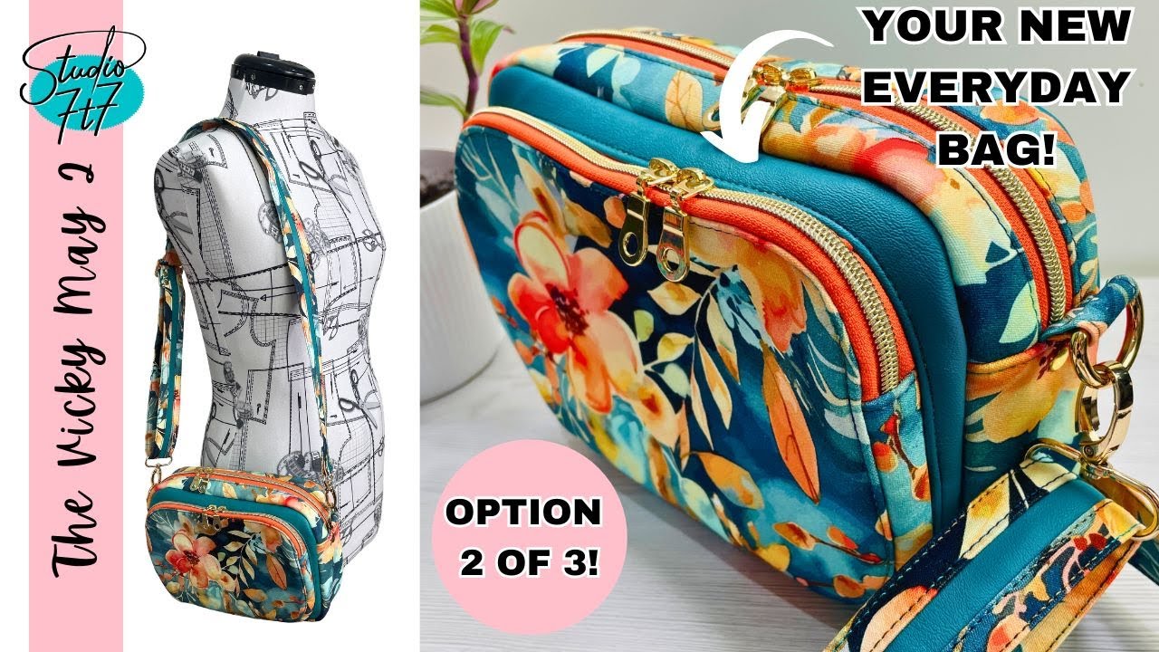 Crossbody Bag Sewing Pattern - Full Tutorial (Vicky May 2 by Studio 7t7)