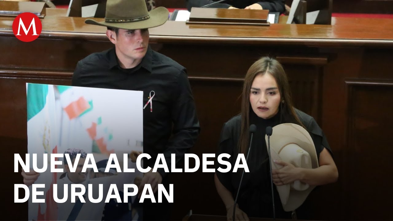 Termina la rendición de protesta de Grecia Quiroz como alcaldesa de Uruapan