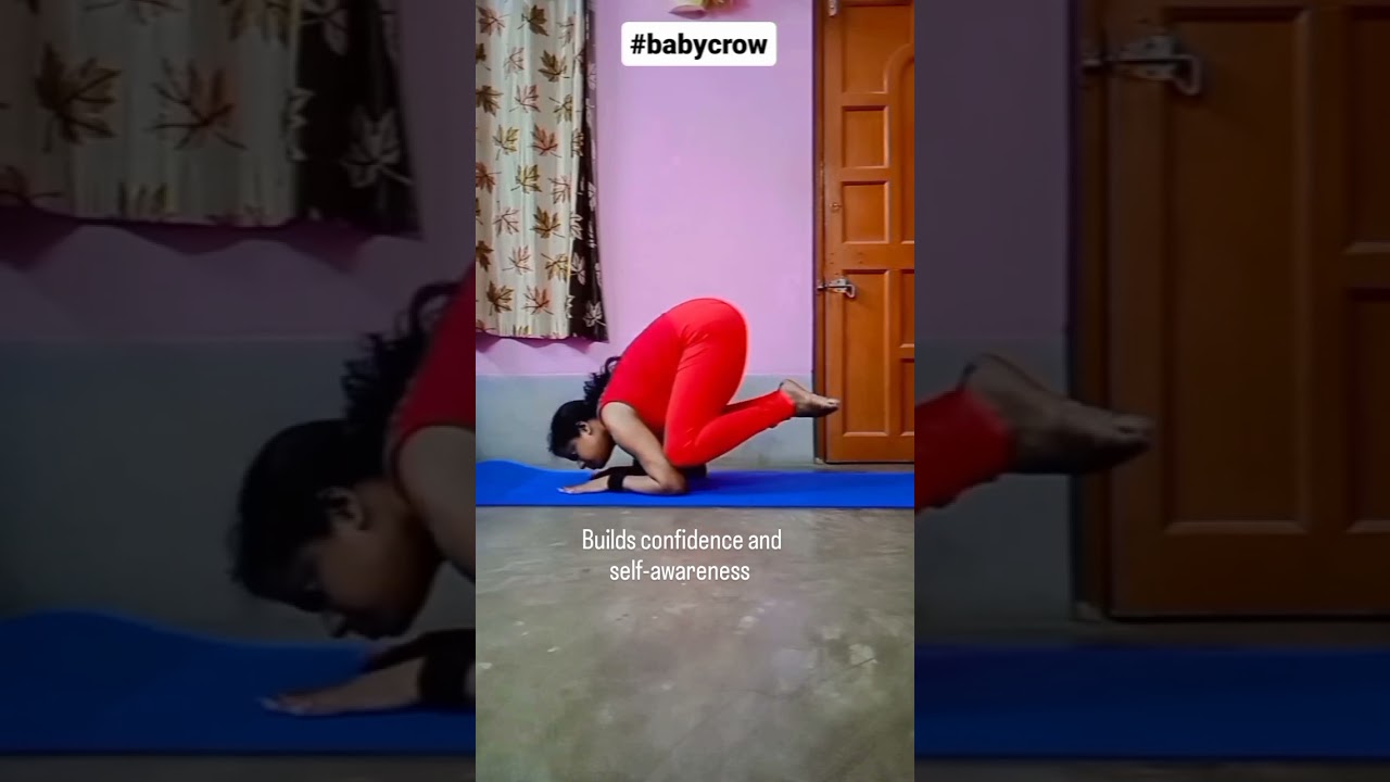 crow pose variation 🧘💞#yoga #yogamusic #yogashorts #yogafit