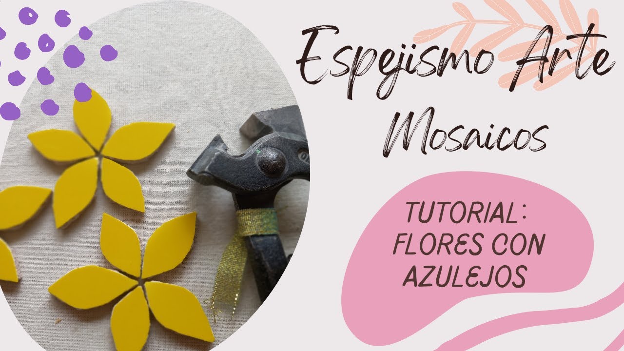 Mosaiquismo para principiantes: hoy flores con azulejos !
