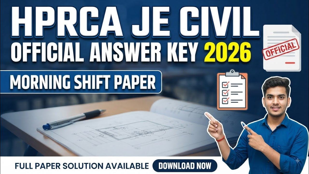 #HPRCA JE CIVIL EXAM OFFICIAL QUESTION PAPER ANSWER KEY 2026, MORNING SHIFT PAPER 2026.