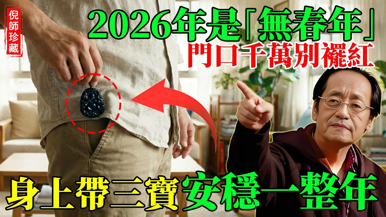 倪海廈：2026赤馬年是「無春年」！門口擺錯這兩樣，財庫全燒光！身上帶3寶，安穩度過一整年！#倪海廈 #2026運勢 #無春年 #易經風水 #五行生克 #黃帝內經 #擋煞寶物 #國學智慧