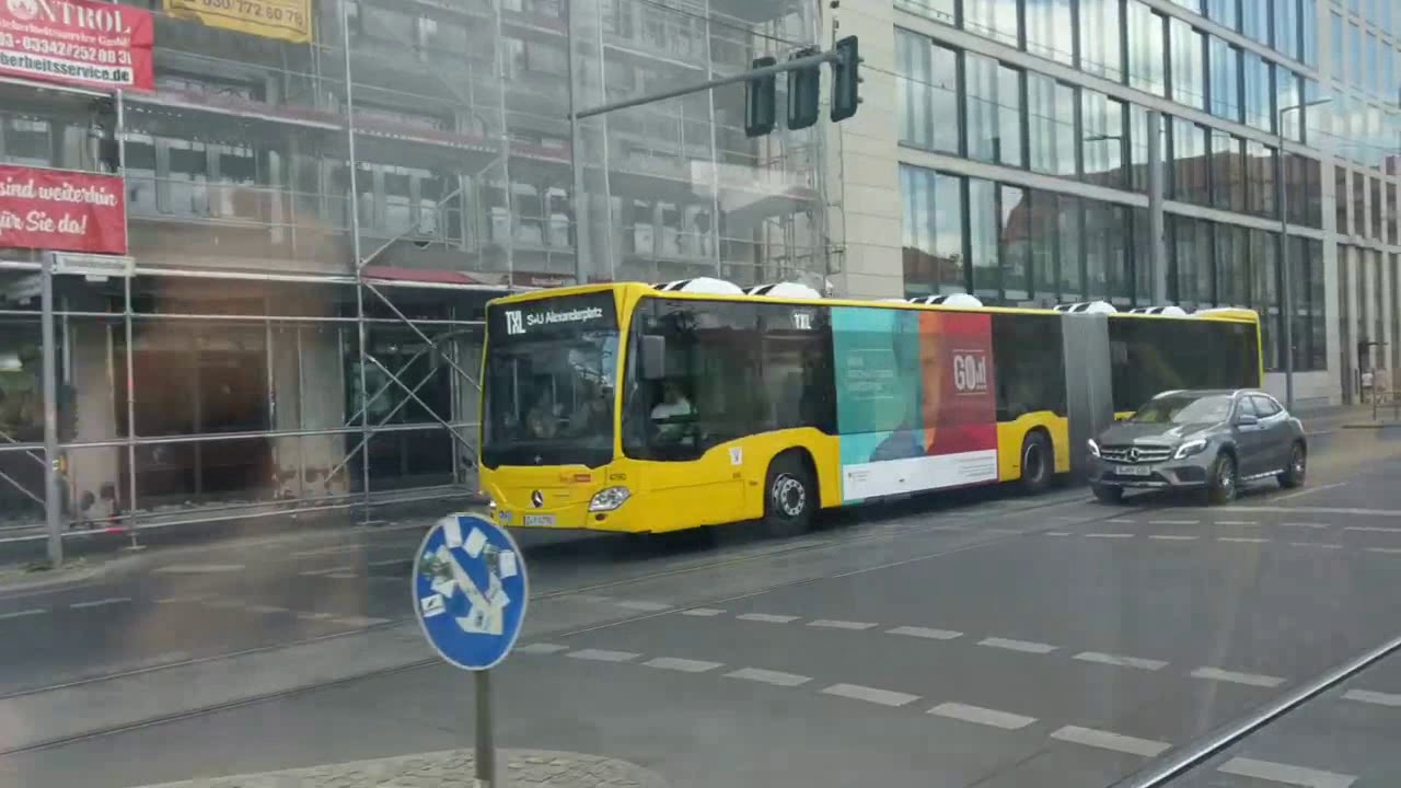 Berlin Bus Route TXL to Airport @ Mercedes-Benz Citaro Bus