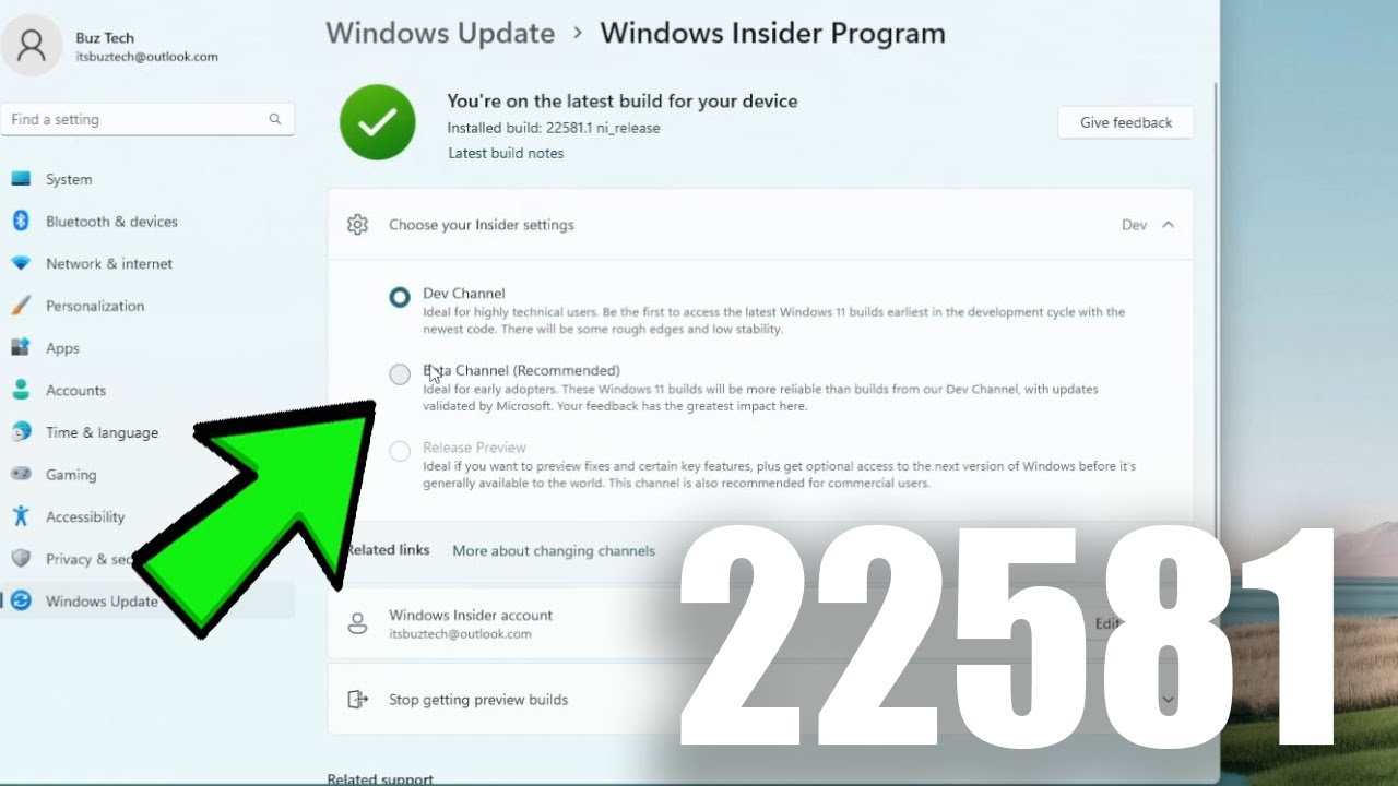 New Windows 11 Build 22581 &ndash; Switch from Dev to Beta & Fixes