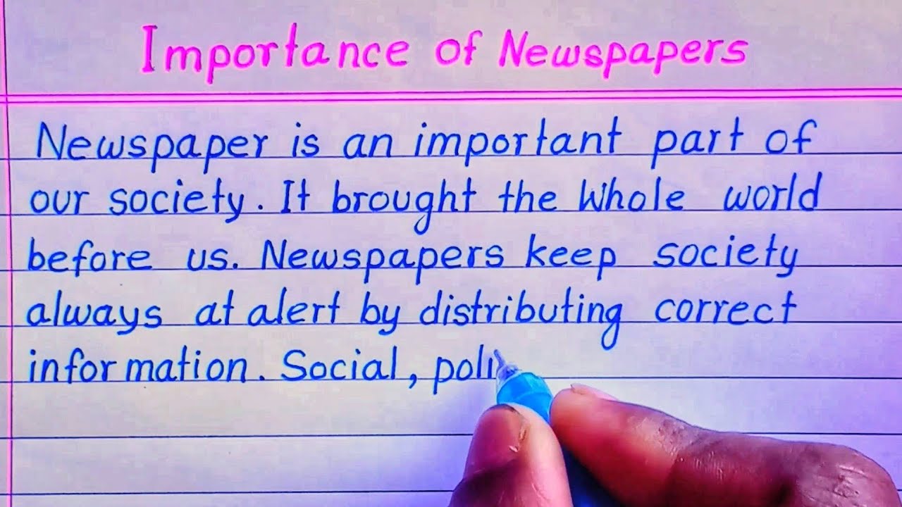 Paragraph writing on Importance of Newspaper | Essay on Importance Of Newspaper | Essay writing