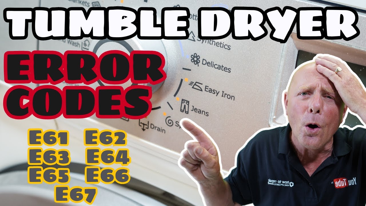 Tumble Dryer Error Codes E61, E62, E63, E64 E65,E66,E67 Electrolux, AEG, Zanussi