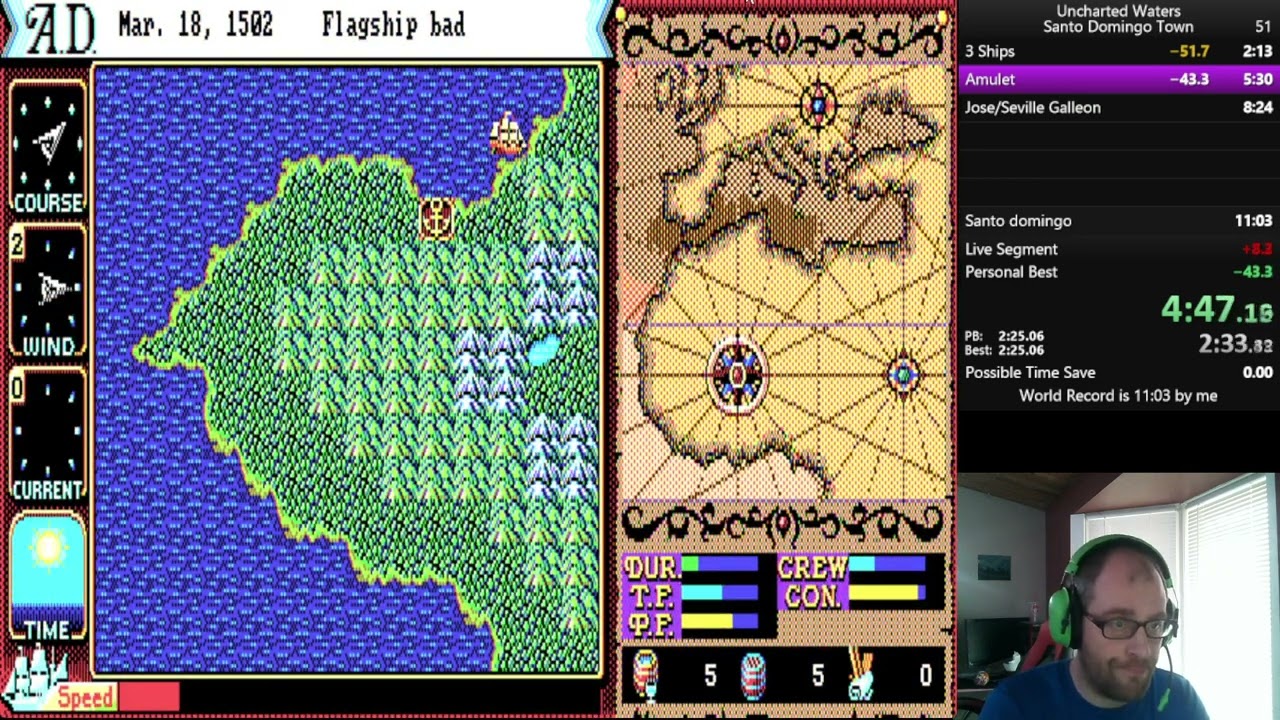 (10:50) Uncharted Waters - MS-Dos - Santo Domingo Speedrun Overall WR